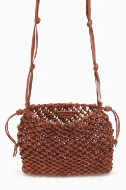 Clearance Ulla Johnson Tulia Knotted Crossbody Pecan Brown