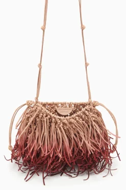 Shop Ulla Johnson Valeria Fringe Crossbody Pomegranate Ombre