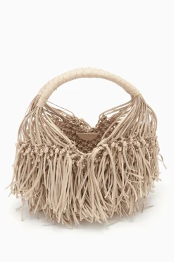 Best Sale Ulla Johnson Valeria Small Fringe Hobo Alabaster
