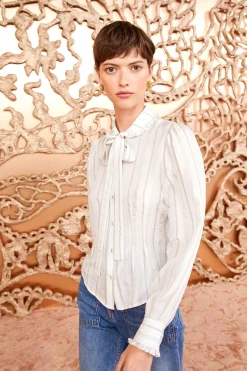 Clearance Ulla Johnson Vedra Blouse Chalk