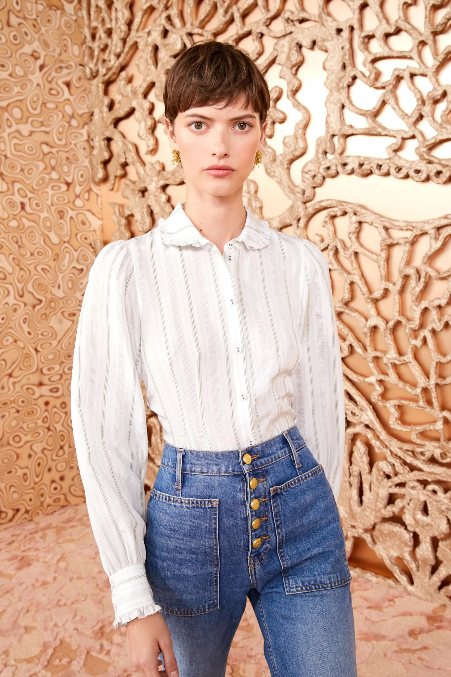 Clearance Ulla Johnson Vedra Blouse Chalk